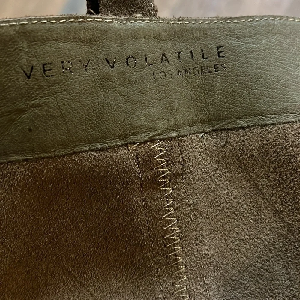 Very Volatile Womens Suede Riding Boots Tan Neutral Brown 8 Taupe